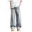 Calça jeans cargo masculina, corte regular, com vários bolsos. 1