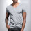 Καλοκαιρινά Ανδρικά T-Shirts Μονόχρωμα με V λαιμόκοψη και κοντομάνικα μπλουζάκια για 5