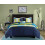 Microfiber dekbedset Queen 4-delig Marineblauw 2