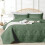Green Microfiber Quilt Bedding Set Full/Queen 3-Piece 1