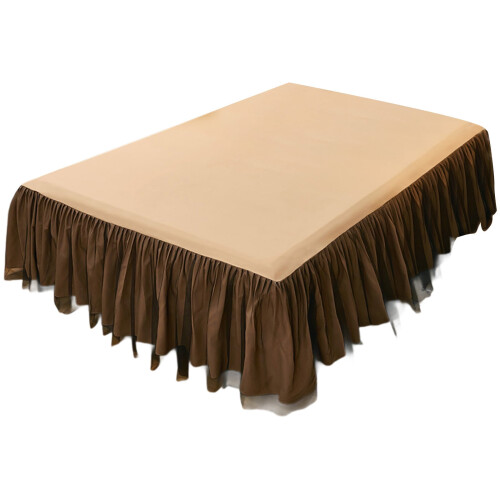 Jupe de lit plissée pour grand lit double 150 x 200 cm 1