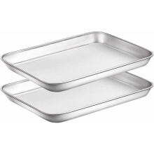 Plaque de cuisson en acier inoxydable 40,6 x 30,5 x 2,5 cm
