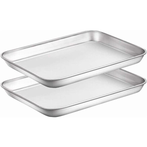 Plaque de cuisson en acier inoxydable 40,6 x 30,5 x 2,5 cm