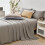 Gestreept microvezel dekbedovertrekset, queensize, 7-delig 4