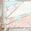 Marmor duschdraperi set rosa vit abstrakt geometri 1