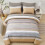 Gestreept microvezel dekbedovertrekset, queensize, 7-delig 3