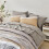 Gestreept microvezel dekbedovertrekset, queensize, 7-delig 5