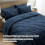Σετ παπλωμάτων King Size Navy/Royal Blue – Εναλλακτική λύση για εξαιρετικά μαλακό Pintuck Down, 4