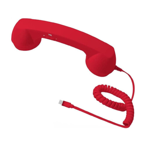Retro Phone Handset Type-C Wired Receiver with Mic for 2