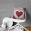 Fodere per cuscini a righe con cuori, in lino, 45x45 cm, set da 2 5