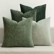Conjunto de 4 capas de almofada de chenille de 45x45 cm (18x18 polegadas)