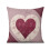 Fodere per cuscini a righe con cuori, in lino, 45x45 cm, set da 2 2