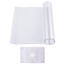 Protector de escritorio de PVC transparente, 40,6 x 81,1 cm, 1,5 mm, rectangular, resistente al agua y fácil de limpiar, para oficina, comedor o