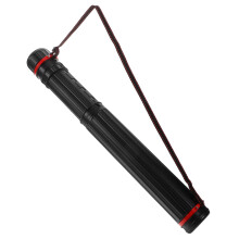 OUNONA Telescoping Document Carrier Tube Black Lightweight Plastic Storage for Posters Maps