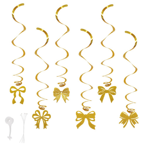 Conjunto de pingentes com laço e espiral – 6 peças para pendurar 1