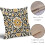 Conjunto de 2 capas de almofada em linho preto e amarelo mostarda, 40x40cm (16x16 polegadas). 4