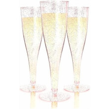 Plastic Champagne Flutes Rose Gold 24 pcs 4.5 oz