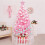 Artificial Christmas Tree Pink 18 inch with Metal Stand 3