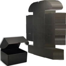 8x6x4 inches Small Shipping Boxes Set of 25 - Black Mailer Corrugated Cardboard Boxes for Shipping Packaging Mailing Products