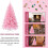 Artificial Christmas Tree Pink 24 inch with Metal Stand 2