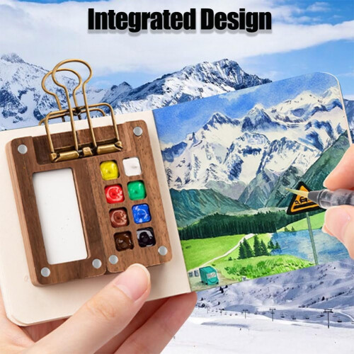 Σετ ταξιδιού ακουαρέλας Pocket Artist, μίνι σετ παλέτας χρωμάτων ακουαρέλας, σετ 1