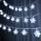 Φωτάκια σε σχήμα χιονονιφάδας - 20 πόδια, 40 LED, Λειτουργούν με μπαταρία, Αδιάβροχα, 8