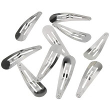 50 Stück Mini-Haarspangen (30 mm) aus silberfarbenem Metall