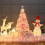 Artificial Christmas Tree Pink 18 inch with Metal Stand 4