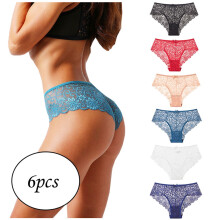 Panties for Women Women's Sexy Underwear Lace Bikini Panties Comfy Lace Briefs Pack Of 6 Clearance