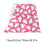 Halloween Ghost Print Pink Flannel Throw Blanket 5