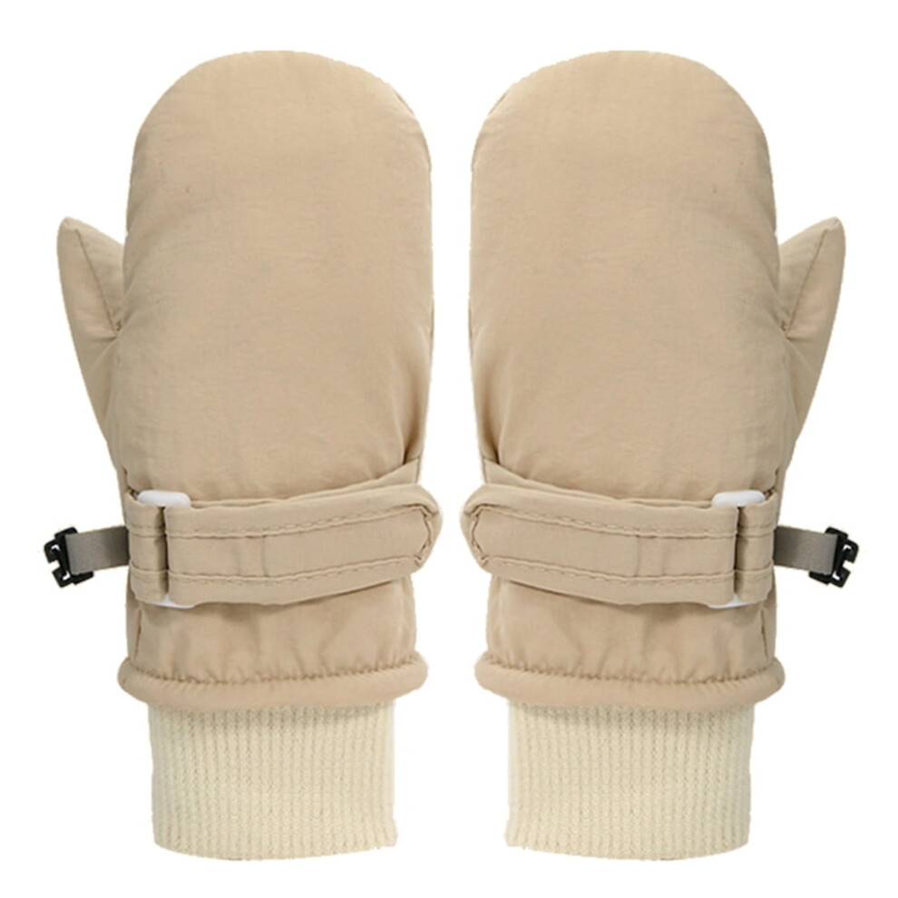 Warm Baby Toddler Winter Ski Gloves with String Cold Weather Mittens for Boys & Girls Fleece Lined Insulated Snow Gloves