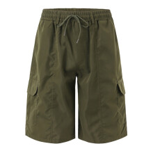Pantalones cortos cargo para hombre, pantalones cortos de trabajo ajustados, con múltiples bolsillos, cremallera, pierna recta, cinco piezas,