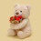 Teddybär-Plüschpuppe mit Blumen, 30 cm 8