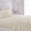 Ensemble de draps en microfibre beige pour lit queen, 4 pièces 1