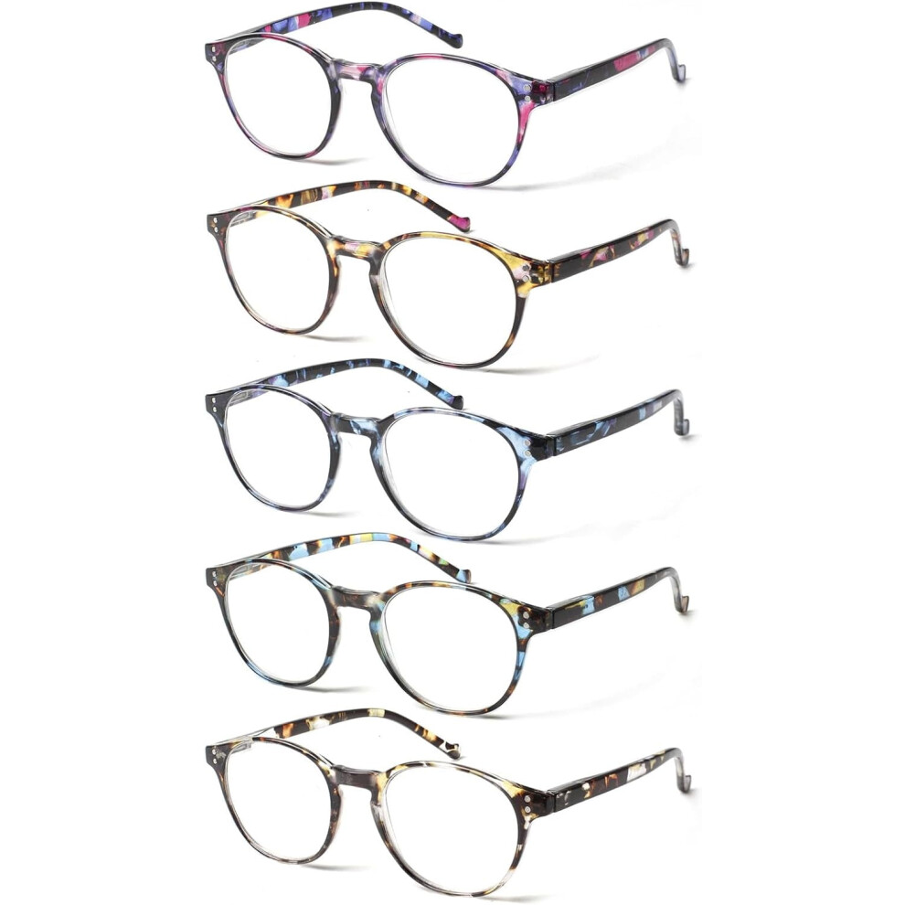 Reading Glasses Standard Fit Spring Hinge 5 Pairs