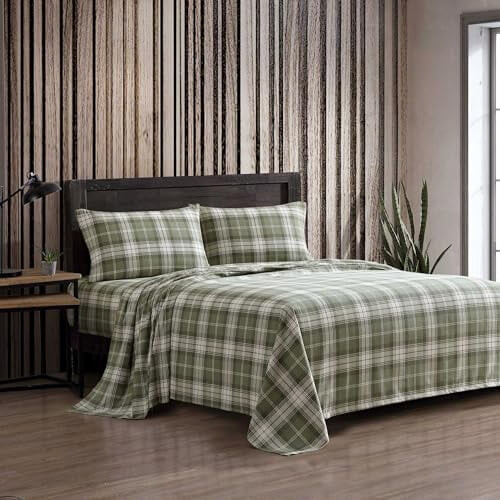 Ensemble de draps en flanelle de coton, format king