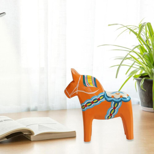 Statue de cheval en pin, décoration rétro-minimaliste, 14 cm 2