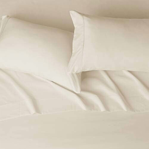 Microfiber Bed Sheet Set Full Beige 4-Piece 2