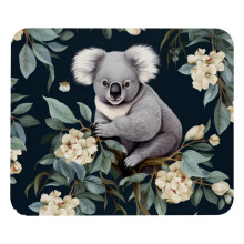 Mouse pad com estampa de coala e base de borracha macia, 25 x 20 cm