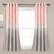 Pár závesov na okná s filtrovaním svetla Umbre Fiesta, šírka 137 cm x dĺžka 157 cm, ružovo-sivá