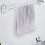 Hand Towels Striped Cotton Absorbent Soft Gray 4
