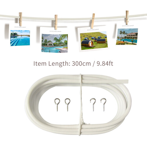 Σύρμα Κουρτίνας, Σύρμα με 4Σύρμα Κουρτίνας DIY με Σύρμα Κουρτίνας 10ft Εικόνα Σύρμα 2