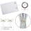 Greyish White Blackout Curtains 52x84 in, Polyester, Gold 4