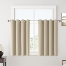 Tende oscuranti in lino, 52x63 pollici, 2 pannelli, con occhielli.