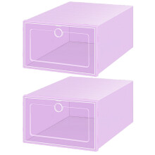 Lot de 2 tiroirs de rangement pour chaussures, en plastique, 33 x 23 x 14 cm