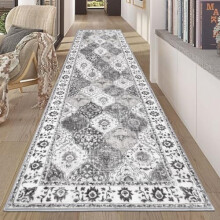 Tapis de couloir bohème 60 x 180 cm – Antidérapant, lavable, à motifs floraux