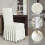 Stretch-Esszimmerstuhlhussen, 4er-Set – Beige 4