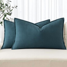 Housses de coussin lombaire en lin et coton 30 x 50 cm
