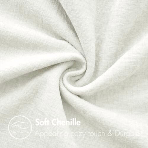 Lot de 2 housses de coussin en chenille 45 x 45 cm 2