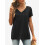 Magliette casual estive da donna con maniche a V e scollo a V 3